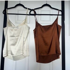 Satin tank tops